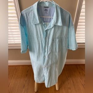 Izod Sky Blue Casual Button Down Shirt
